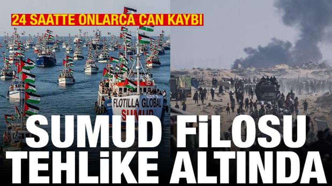 Gazze'de son 24 saatte 61 can kaybı! Sumud filosu tehlike altında