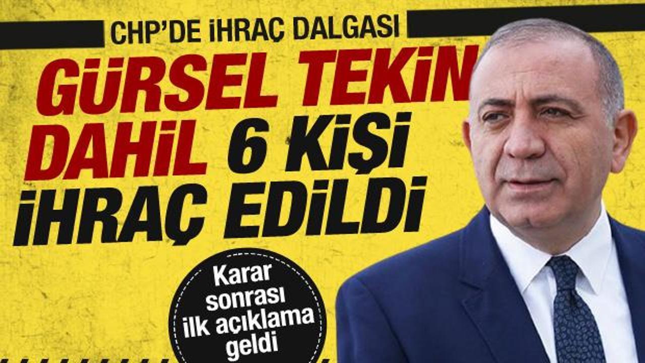 Gürsel Tekin dahil 6 kişi CHP'den ihraç edildi