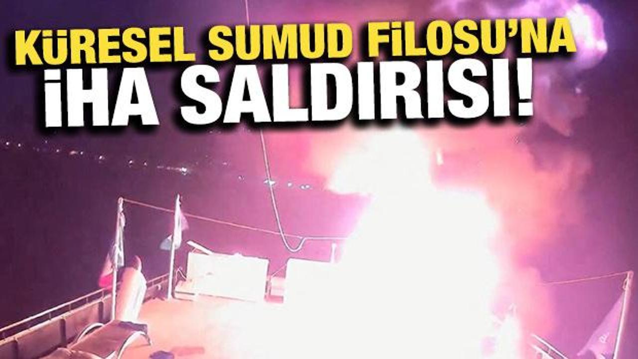 K&uuml;resel Sumud Filosu İHA saldırısına uğradı