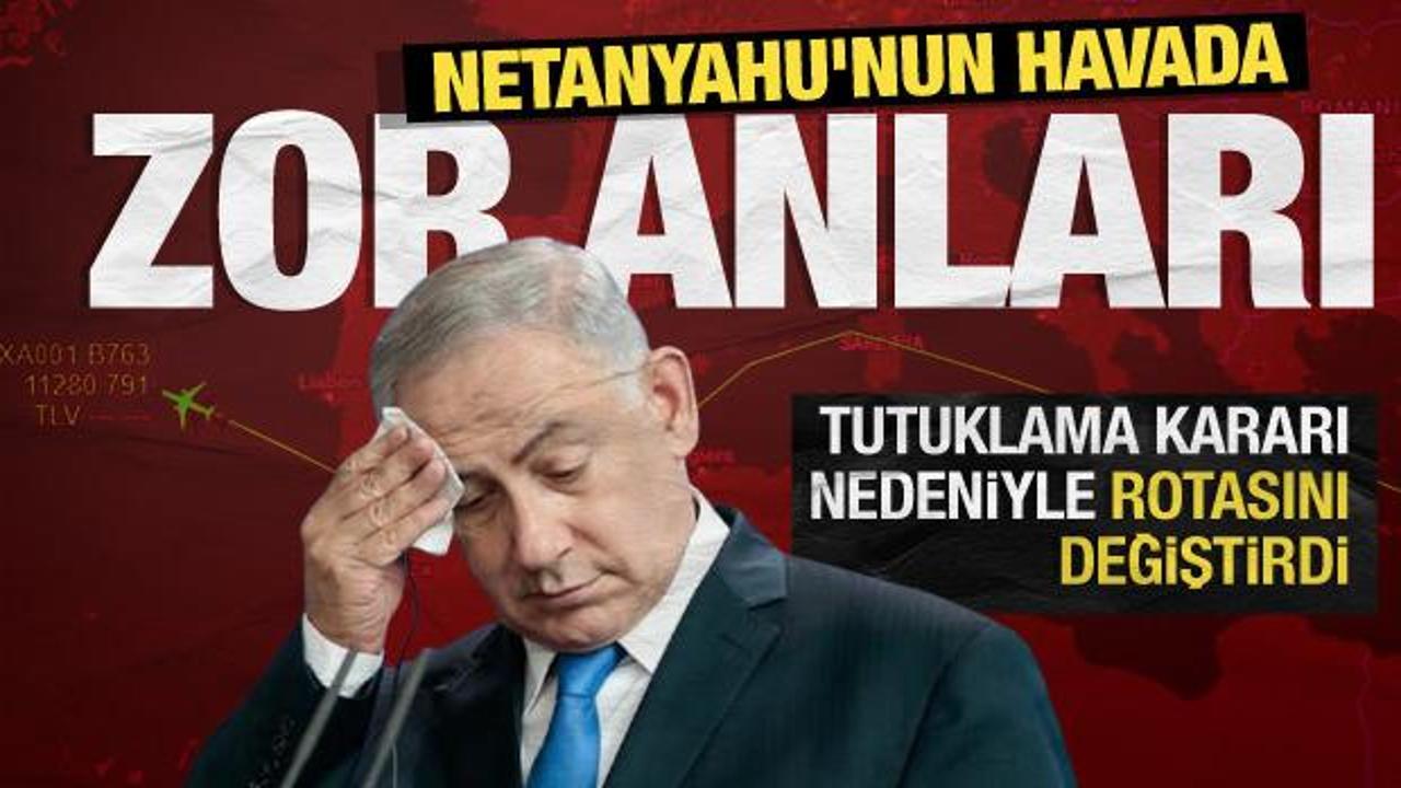 Netanyahu ABD'ye giderken uçağı rota değiştirdi! Avrupa'nın üzerinden uçamadı