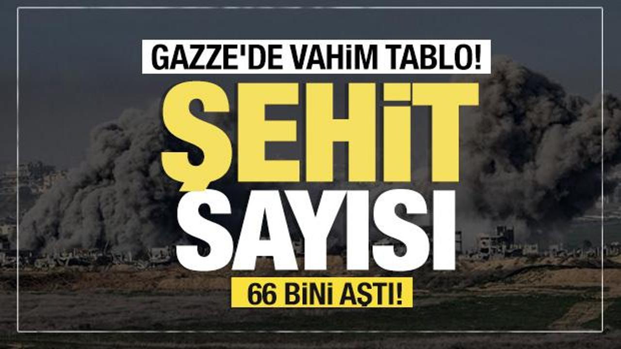 Son dakika... Gazze'de vahim tablo! Şehit sayısı 66 bini aştı!