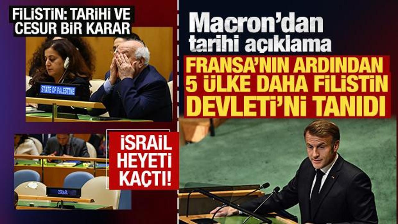 Son Dakika... Macron BM'de duyurdu: Filistin devletini tanıyoruz! 