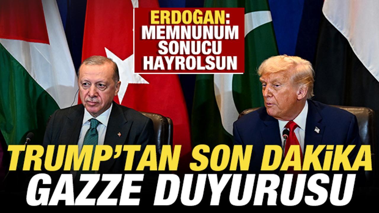 Son dakika: Trump, Erdoğan'ın yanında ilan etti: Gazze'deki savaşı bitireceğiz