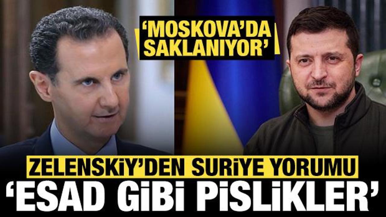 Zelenskiy'den çok konuşulacak Suriye sözleri: Esad gibi pislikler...