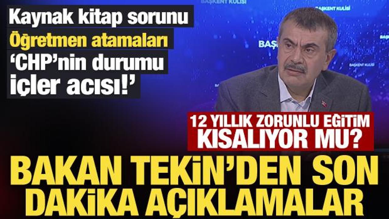 Bakan Tekin'den 12 yıllık zorunlu eğitim mesajı! Raporumuzu oluşturduk