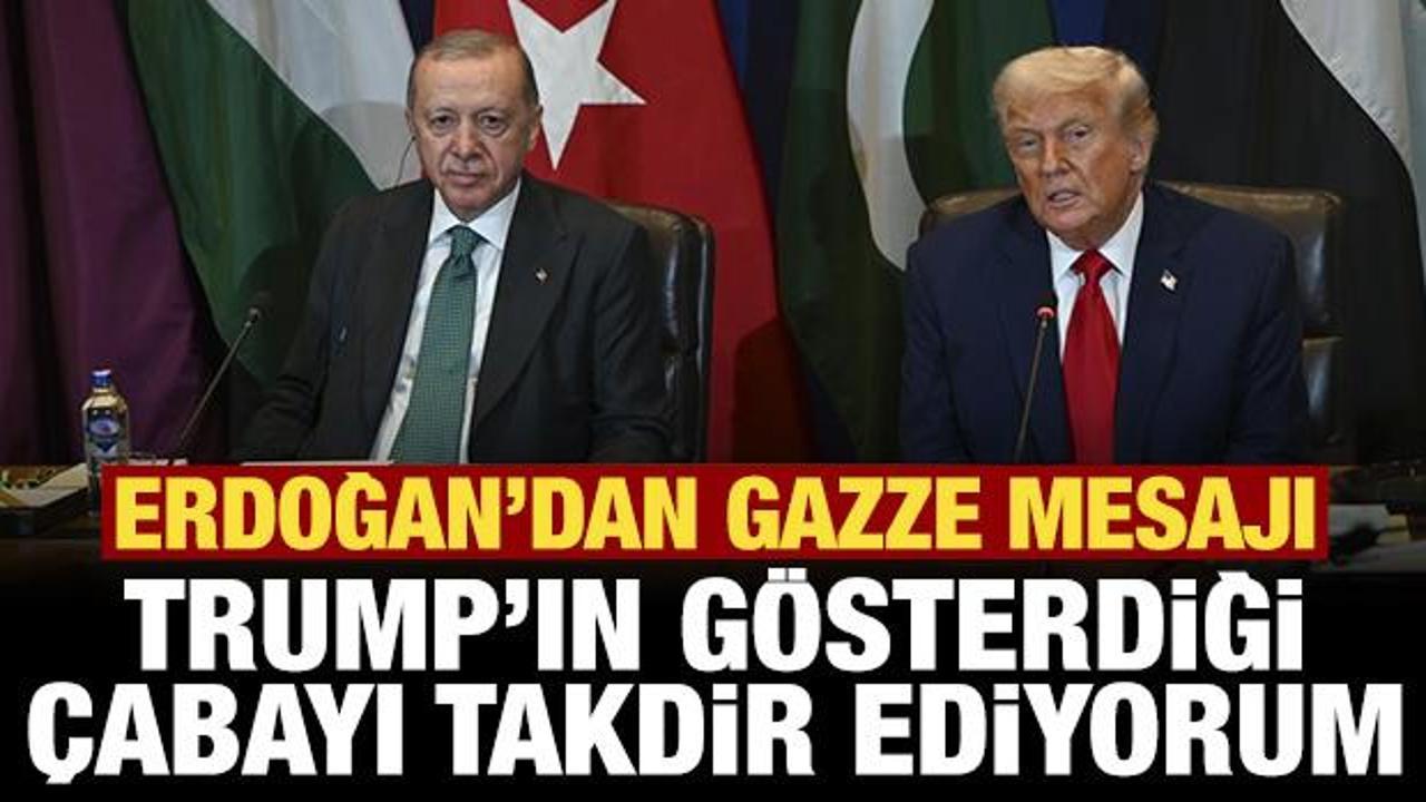 Cumhurbaşkanı Erdoğan'dan mesaj: Trump’ın gösterdiği çabayı ve liderliği takdir ediyorum