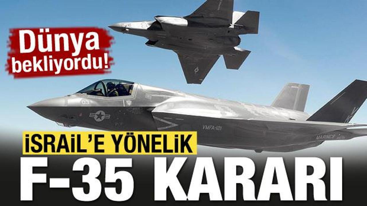 Hollanda'dan İsrail'e y&ouml;nelik F-35 kararı!