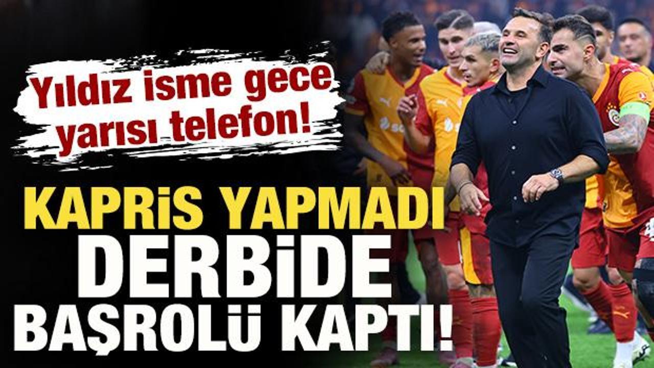 'Kapris' yapmadı derbide başrol&uuml; kaptı! Okan Buruk'tan yıldız isme gece yarısı telefon
