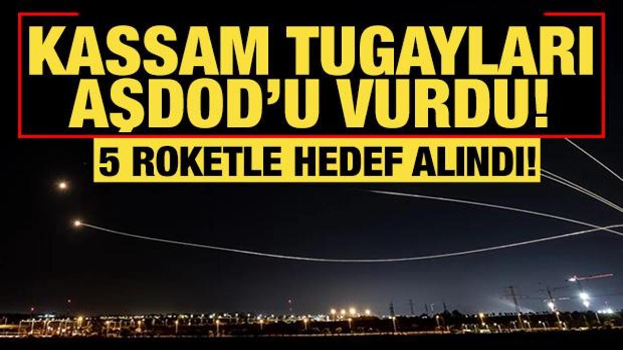 Kassam Tugayları İsrail'i 5 roketle vurdu: Aşdod Limanı hedef alındı!