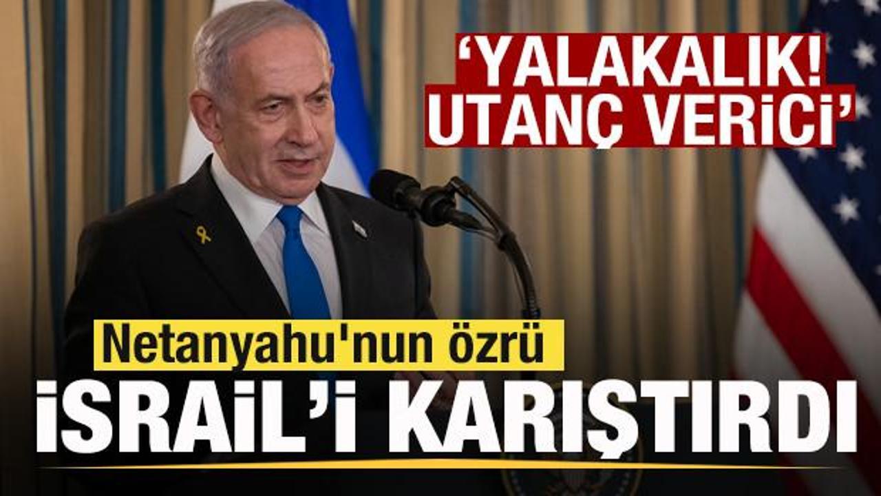 Netanyahu'nun &ouml;zr&uuml; İsrail'i karıştırdı: Yalakalık, utan&ccedil; verici...