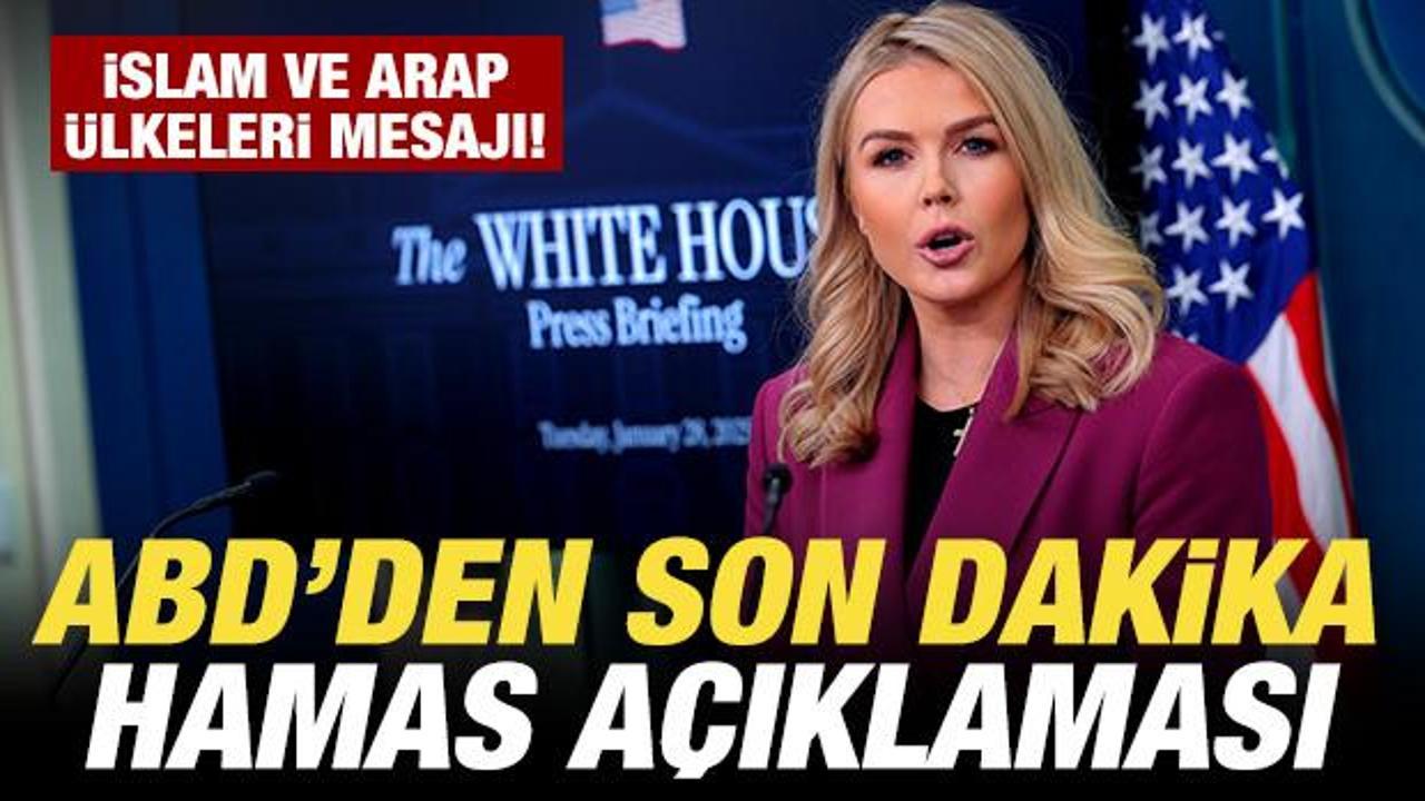 Son dakika: Beyaz Saray'dan Hamas açıklaması!