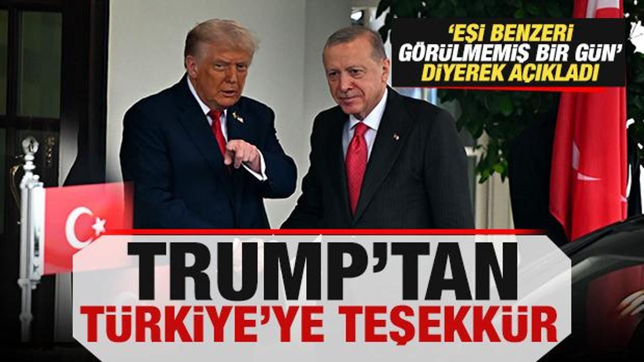 Son dakika: Trump 'eşi benzeri olmayan bir gün' diyerek Türkiye'ye teşekkür etti
