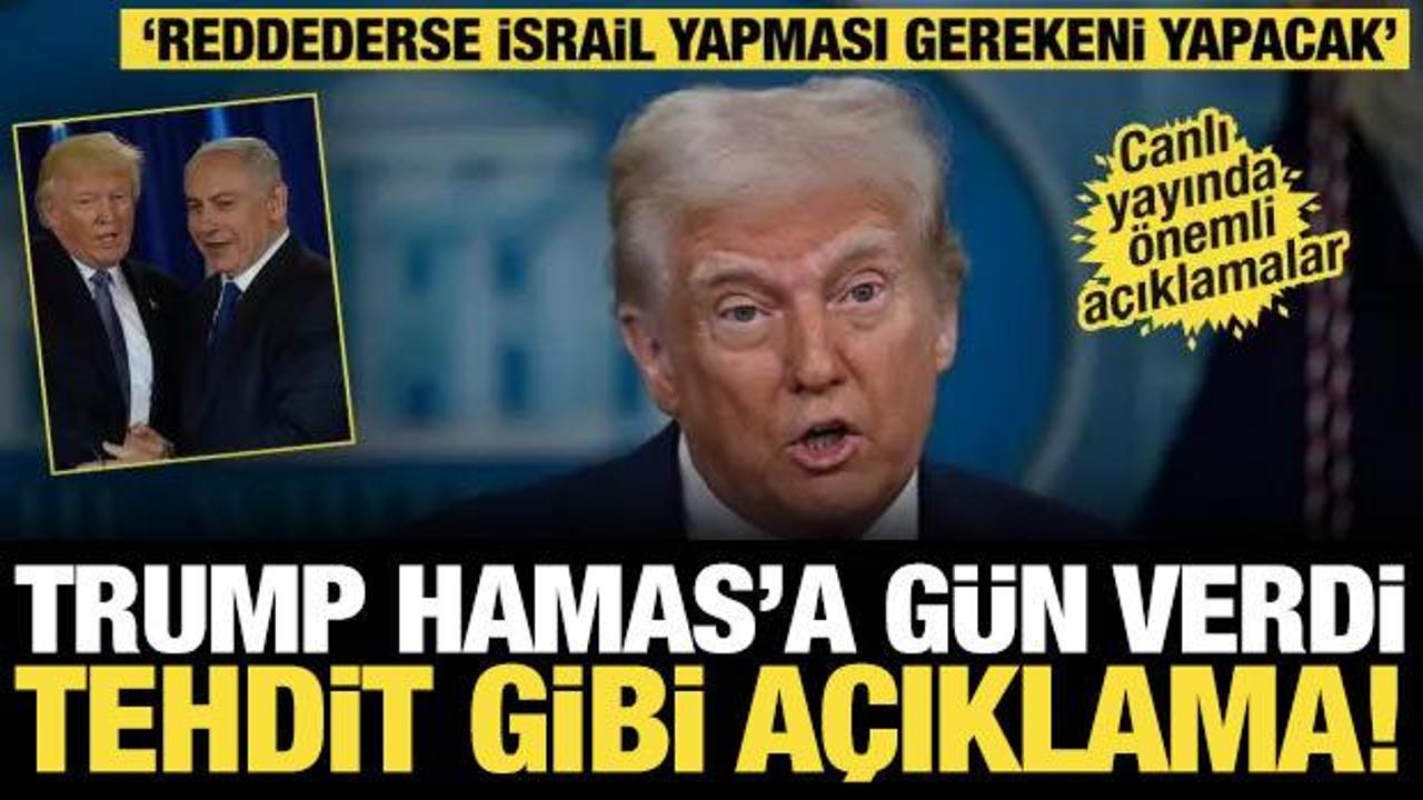 Son dakika... Trump'tan son dakika a&ccedil;ıklama "Hamas'ın teklifi kabul etmesini bekliyoruz"