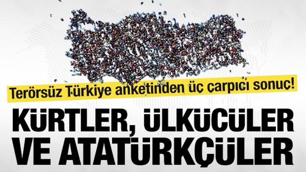 Ter&ouml;rs&uuml;z T&uuml;rkiye anketinden dikkat &ccedil;eken sonu&ccedil;lar: K&uuml;rtlerden tam destek, Laik&ccedil;iler soğuk