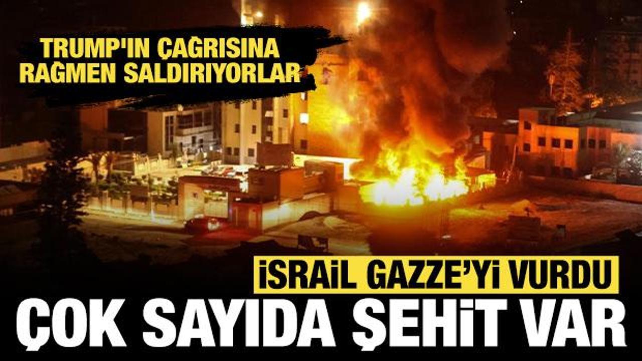Trump'ın çağrısına rağmen saldırıyorlar! İsrail Gazze'yi vurdu: Çok sayıda şehit var