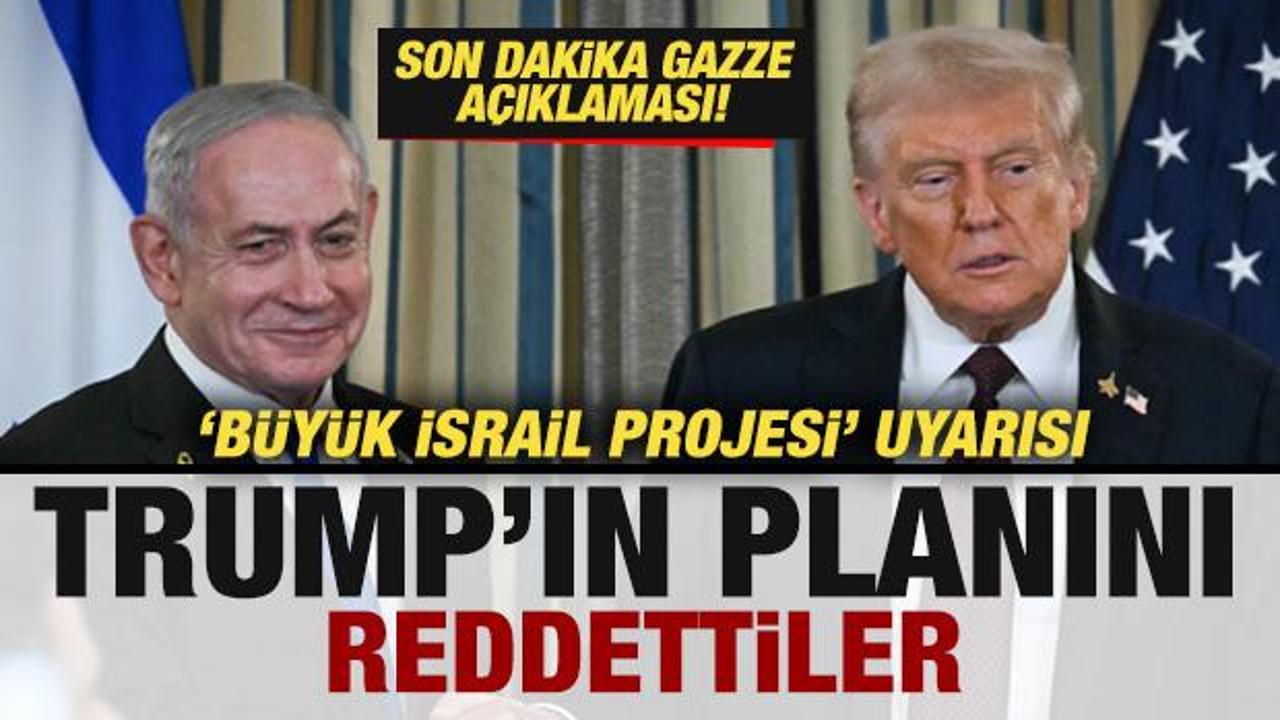 Trump'ın planını reddettiler! Son dakika Gazze açıklaması! Büyük İsrail Projesi uyarısı