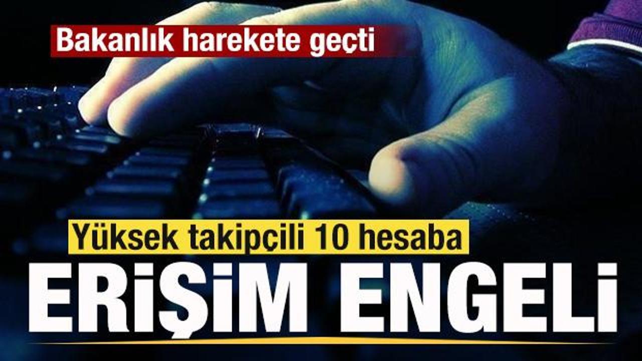 Yüksek takipçili 10 hesaba erişim engeli