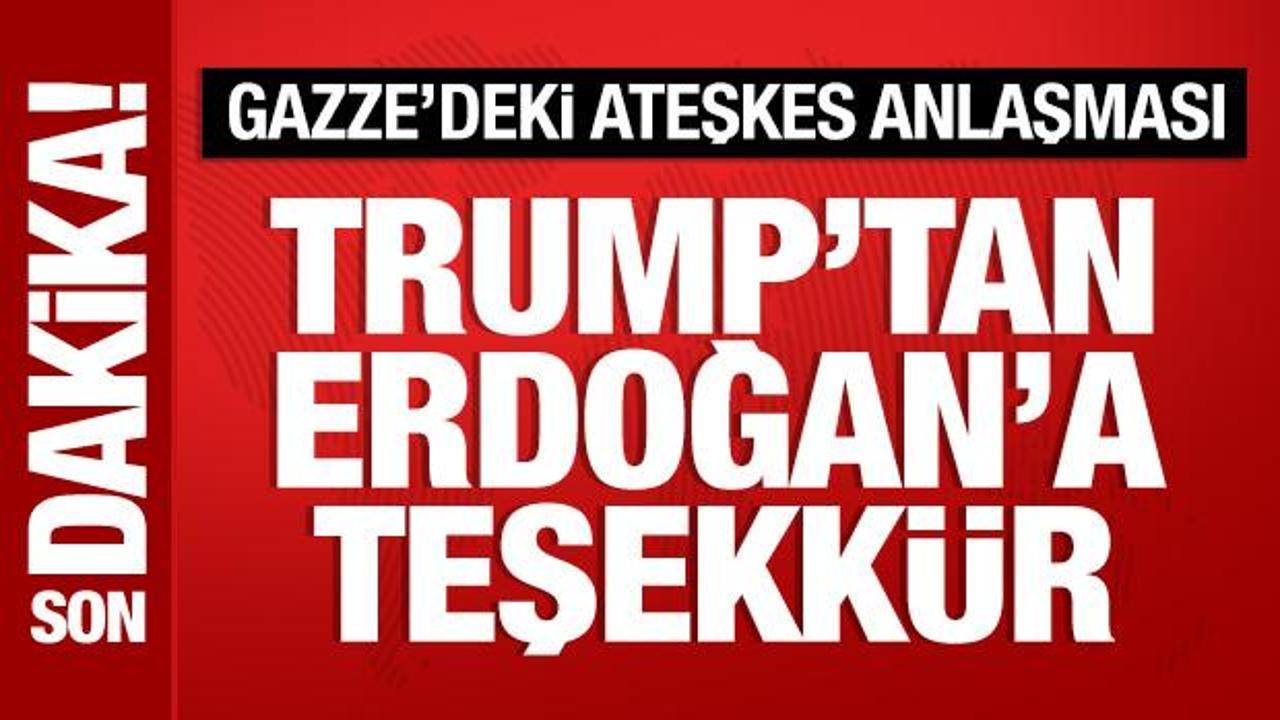 ABD Başkanı Trump, Cumhurbaşkanı Erdoğan’a teşekkür etti
