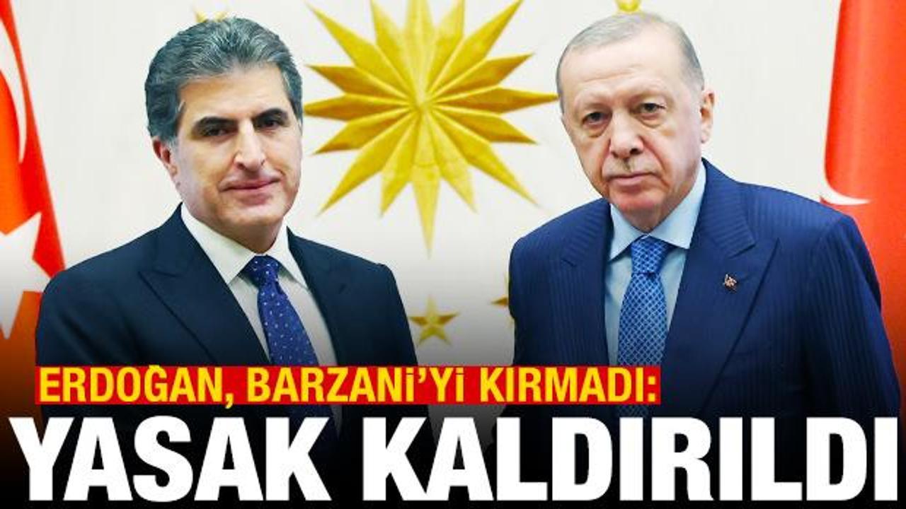 Erdoğan, Barzani'yi kırmadı! Süleymaniye'ye uçuş yasağı kaldırıldı