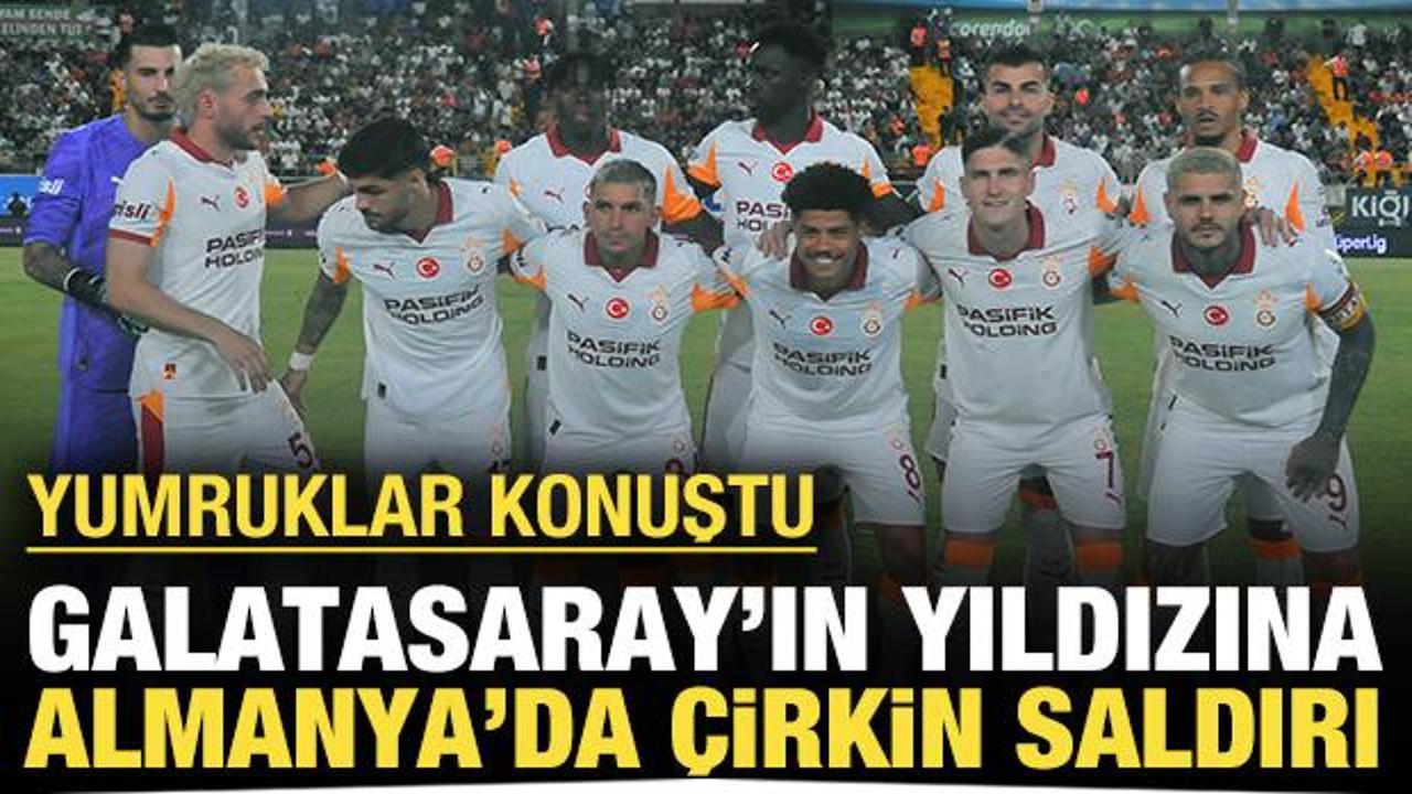 Galatasaray'ın yıldızına Almanya'da çirkin saldırı: Yumruklar konuştu