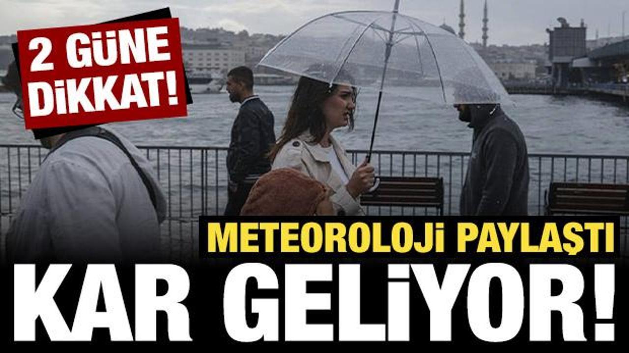 Meteoroloji paylaştı: Yeni haftada kar geliyor! İstanbul'da hava durumu nasıl olacak?