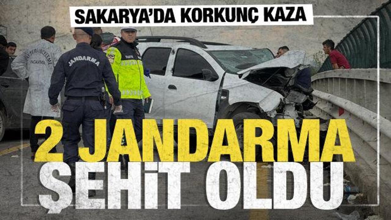 Sakarya'da korkun&ccedil; kaza: G&ouml;reve giden 2 jandarma şehit oldu