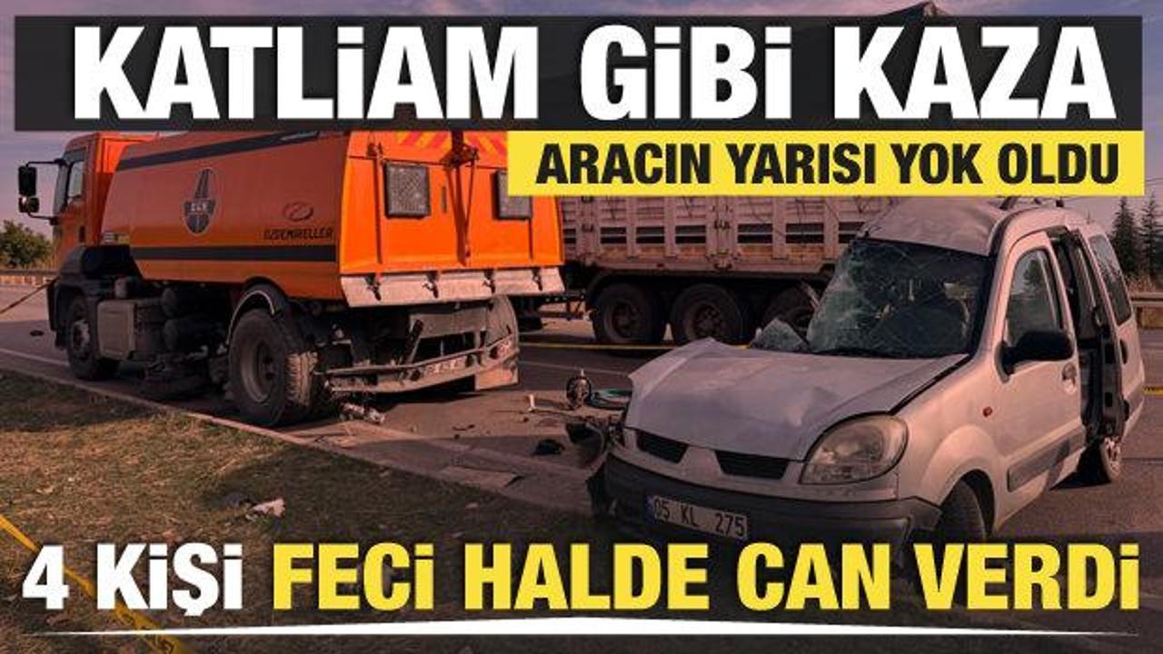 Amasya’da katliam gibi kaza: 4 ölü, 1 yaralı