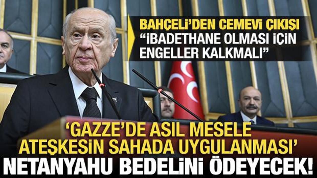 Bahçeli'den Gazze'deki ateşkese ilişkin açıklama: 'Asıl mesele' diyerek konuştu!