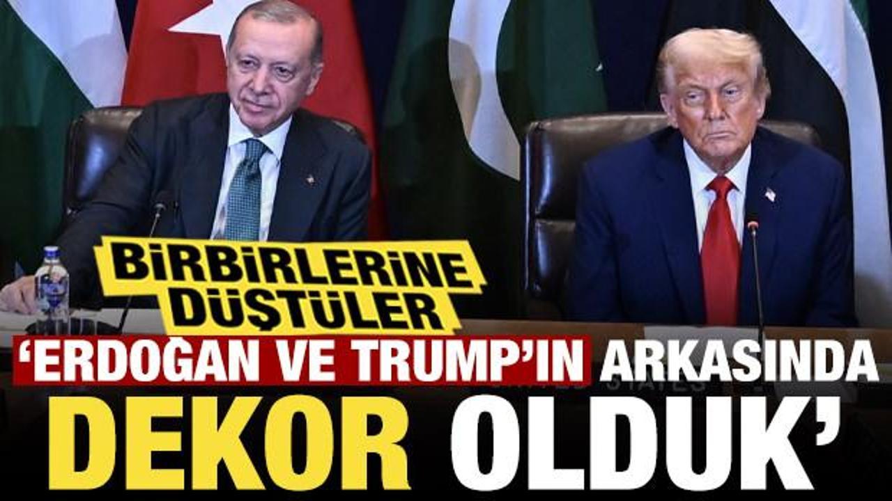 Birbirlerine düştüler: Erdoğan ve Trump'ın arkasında dekor olduk!