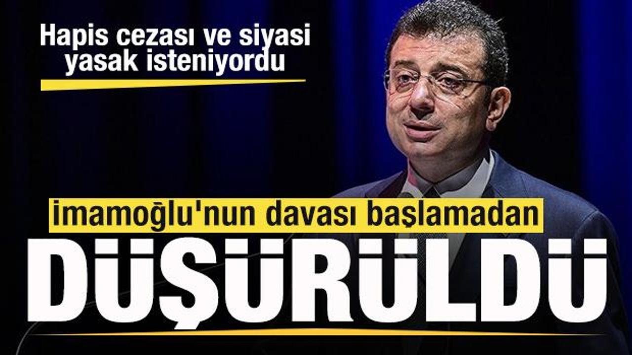 Ekrem İmamoğlu'nun davası başlamadan düşürüldü