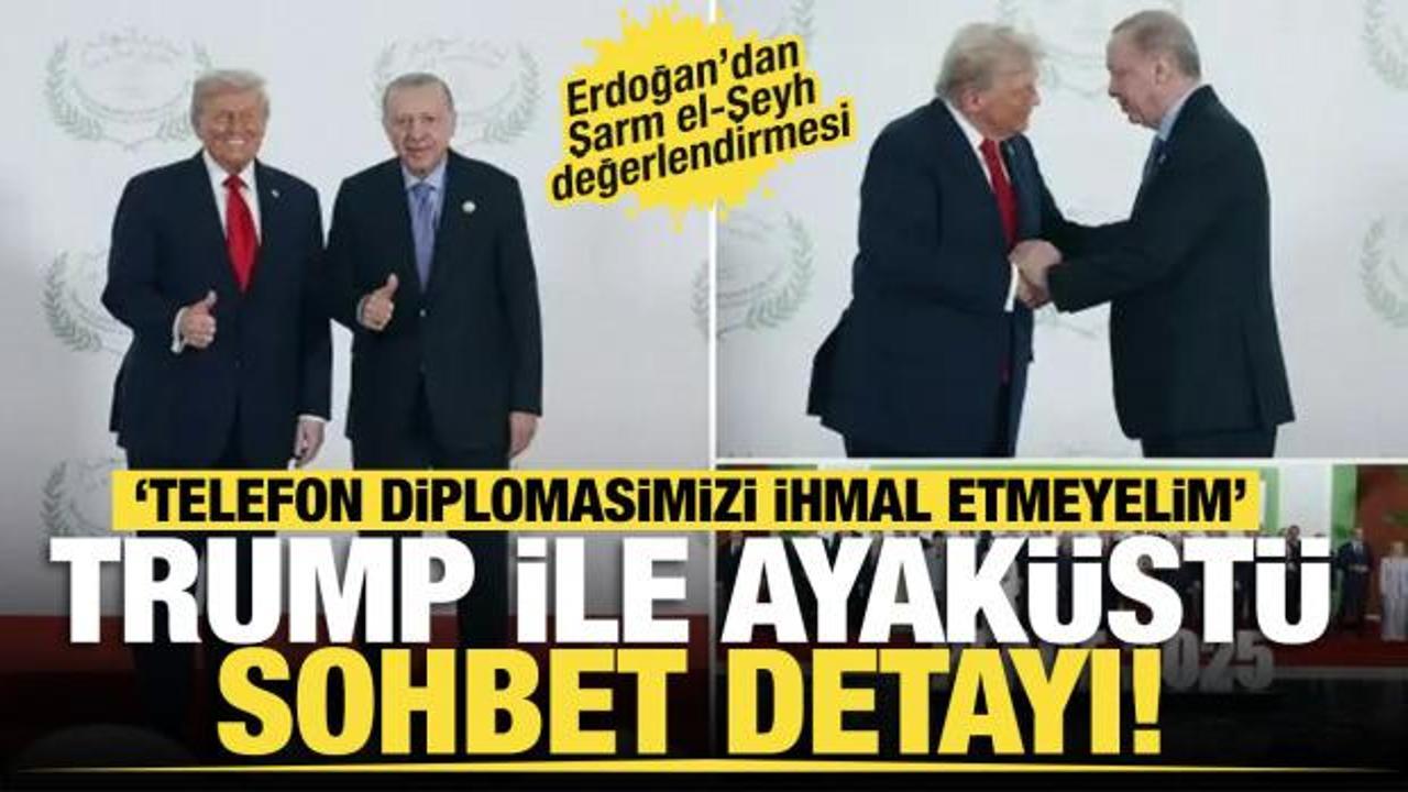 Erdoğan'dan önemli açıklamalar... Trump ile ayaküstü sohbette dikkat çeken detay