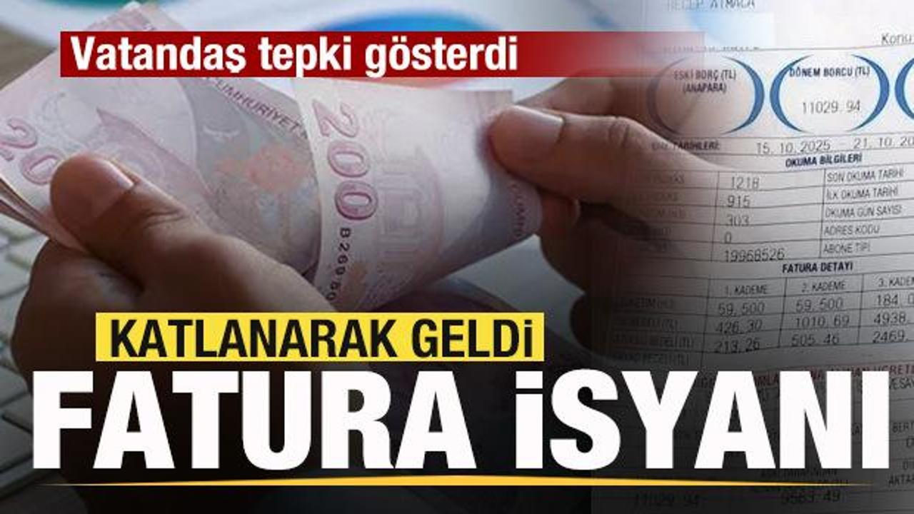 Fatura isyanı! Katlanarak geldi! Vatandaş tepki gösterdi