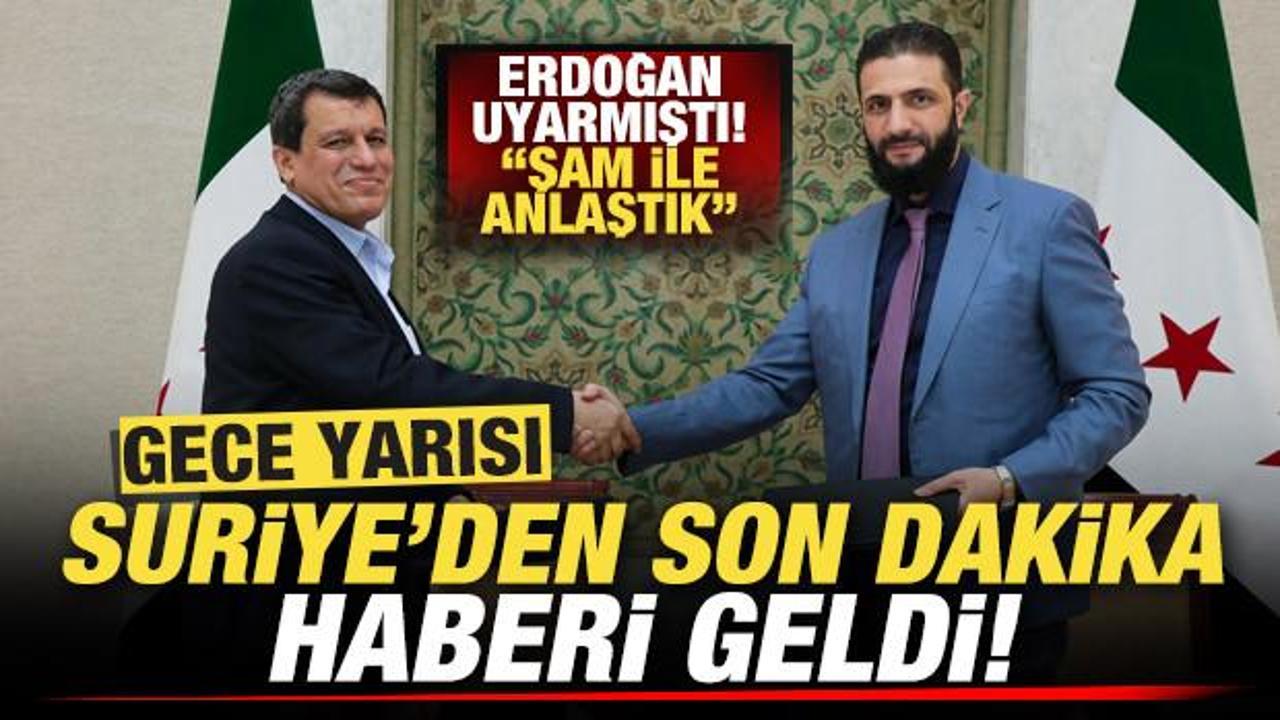 Gece yarısı Suriye'den son dakika haberi geldi! 'Şam yönetimi ile anlaştık...'