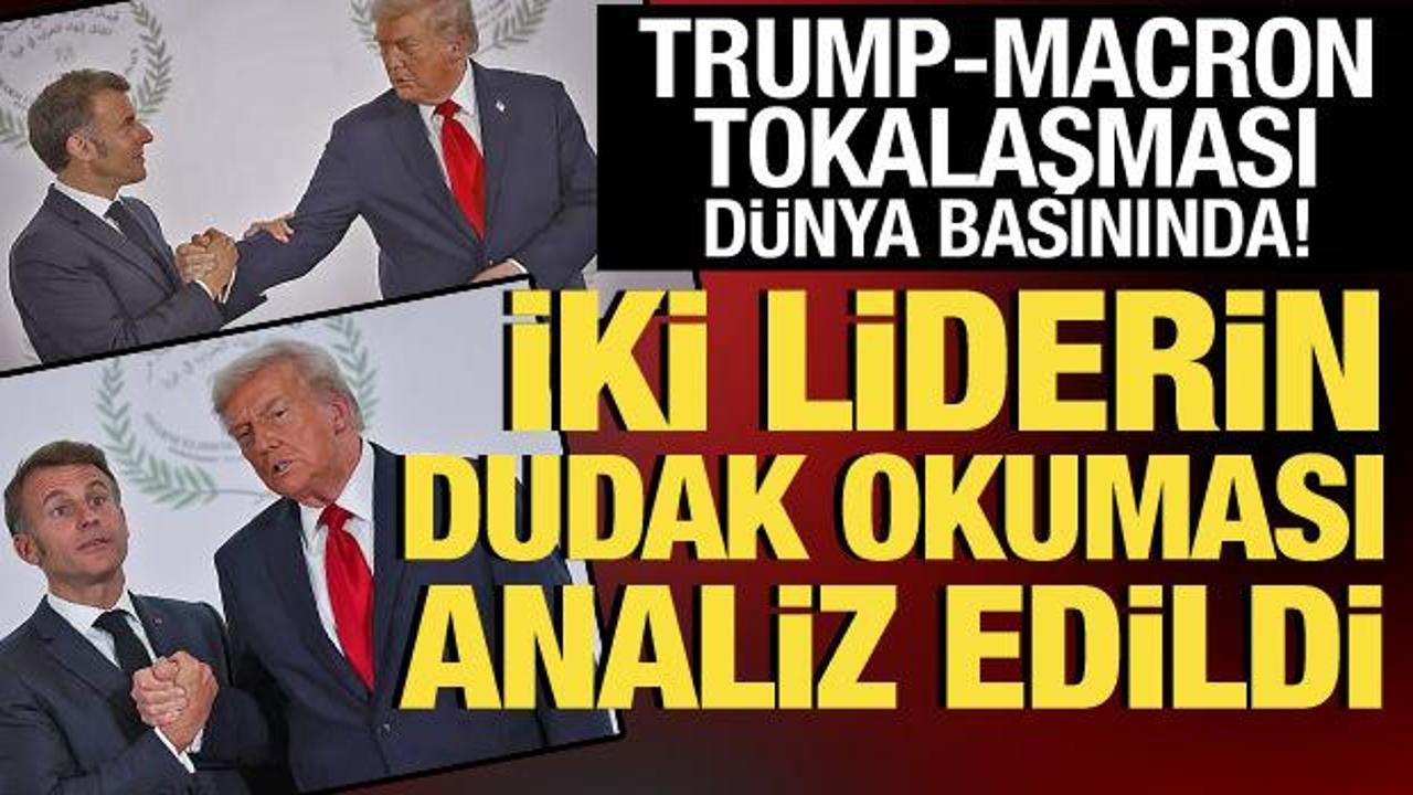 İki lider birbirini tehdit etti iddası! Trump-Macron tokalaşması dünya basınında