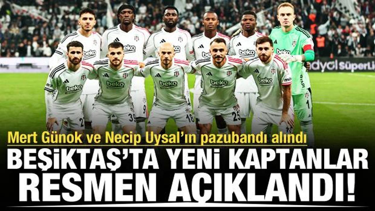 Mert G&uuml;nok ve Necip Uysal'ın pazubandı alındı! Beşiktaş'ın yeni kaptanları belli oldu