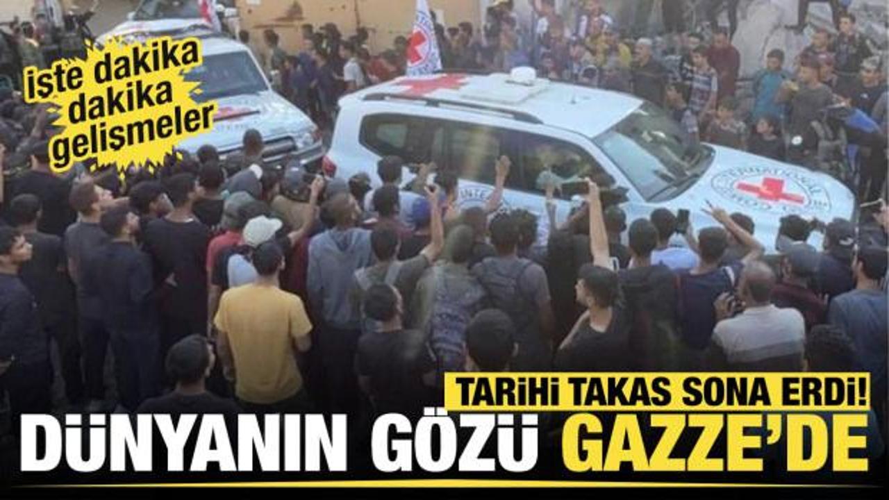 Son dakika: Dünyanın gözü Gazze'de! Rehineler İsrail ordusuna teslim edildi