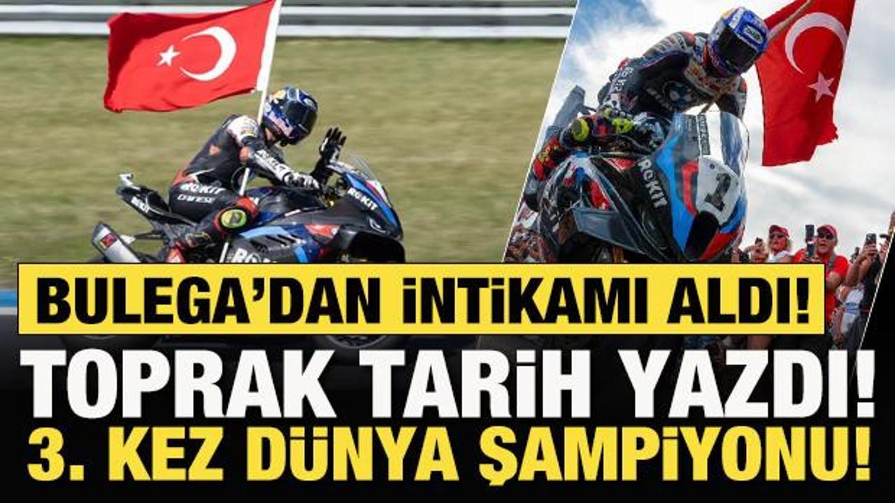 Milli gururumuz Toprak Razgatlıoğlu tarih yazdı! 3. kez d&uuml;nya şampiyonu