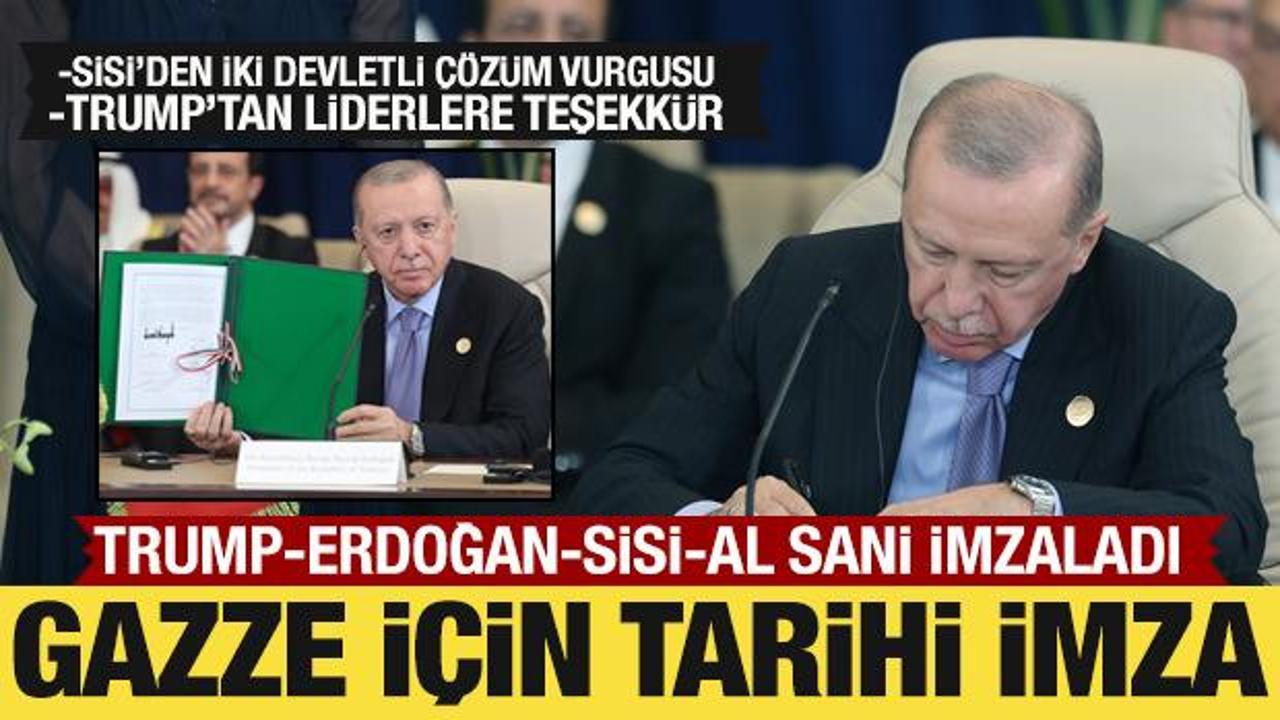 Tarihi Gazze Zirvesi: Liderler niyet belgesini imzaladı! Trump'tan liderlere teşekkür