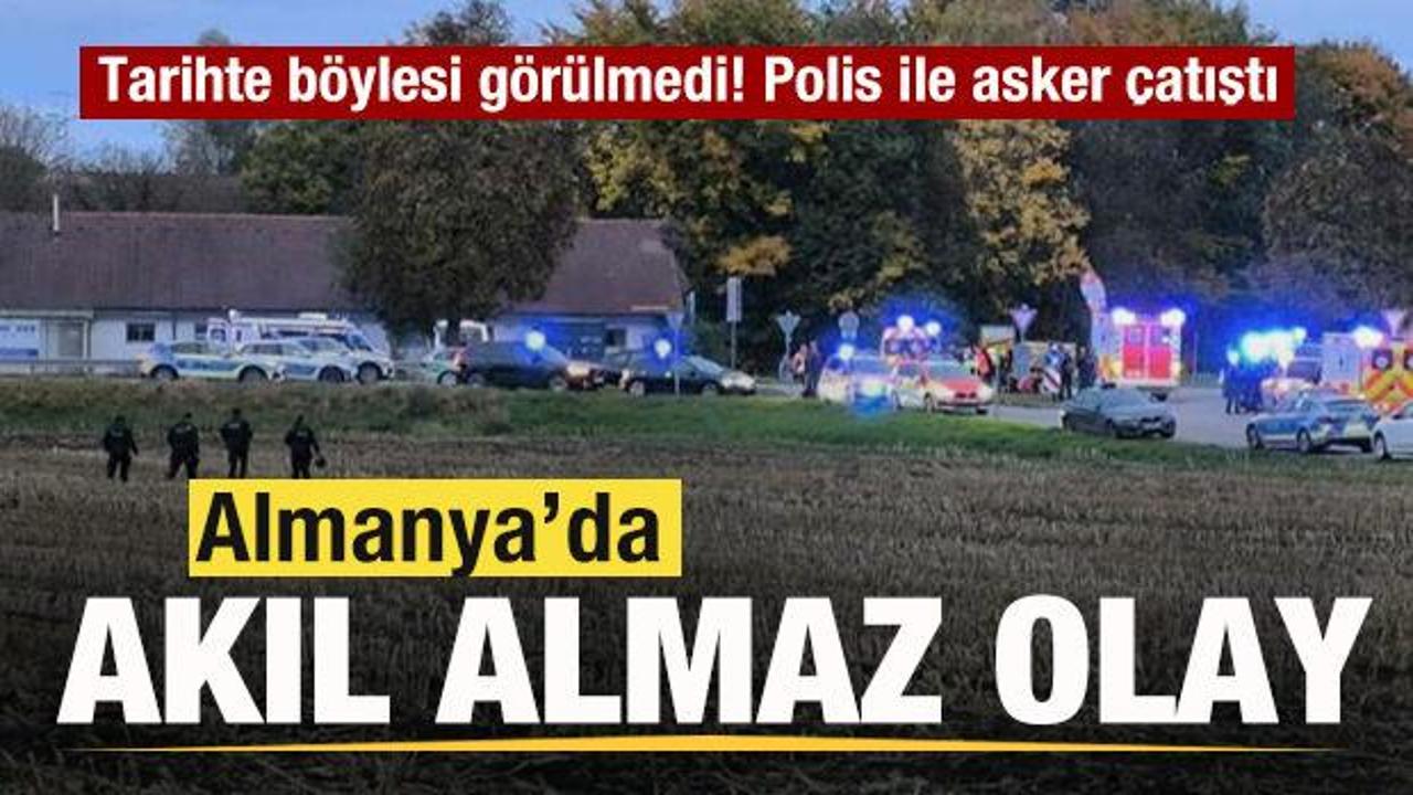 Almanya'da akıl almaz olay! Tarihte b&ouml;ylesi g&ouml;r&uuml;lmedi! Polis ile asker &ccedil;atıştı