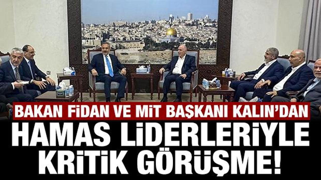 Bakan Fidan ve MİT Başkanı Kalın, Doha'da Hamas liderleriyle g&ouml;r&uuml;şt&uuml;!