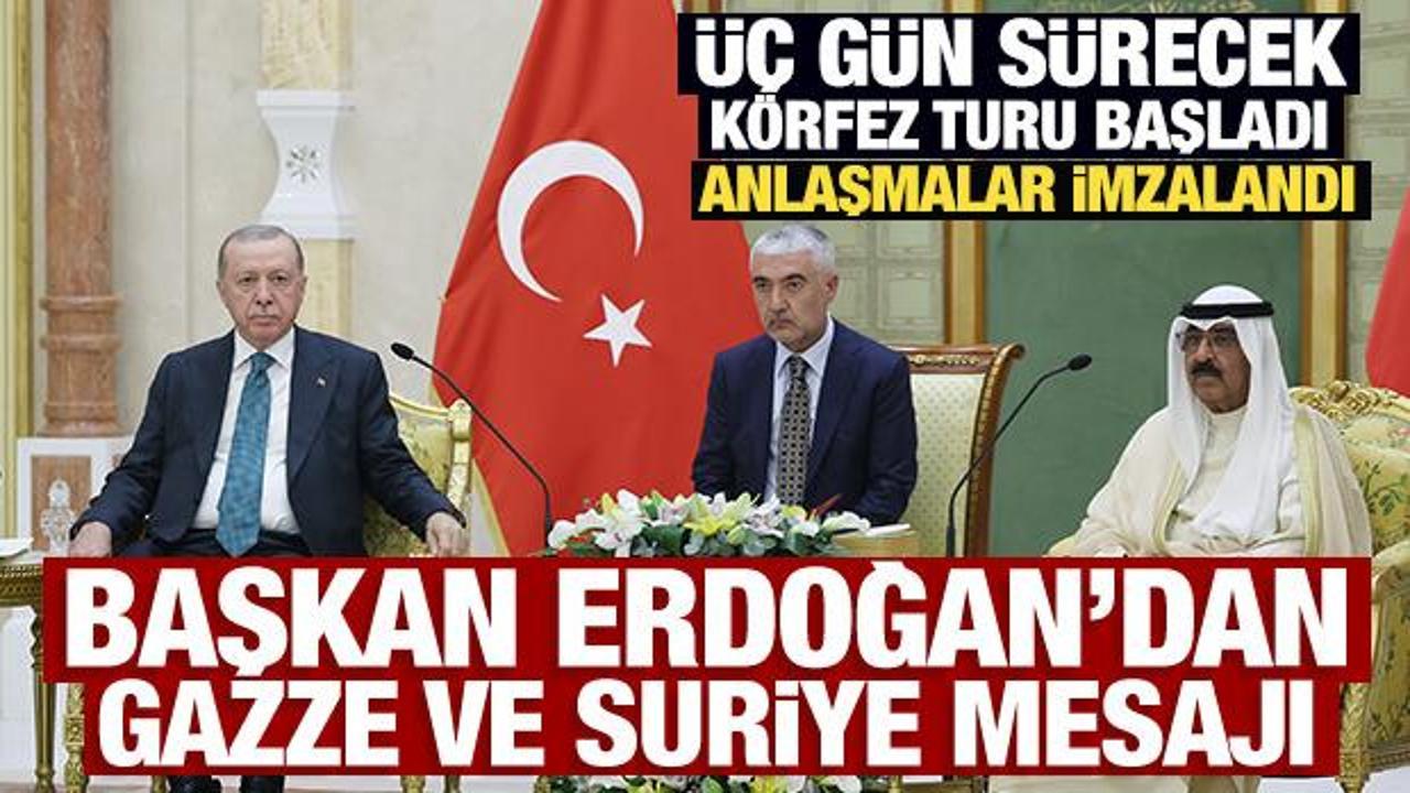 Cumhurbaşkanı Erdoğan Kuveyt'te: Çok önemli Gazze ve Suriye mesajı