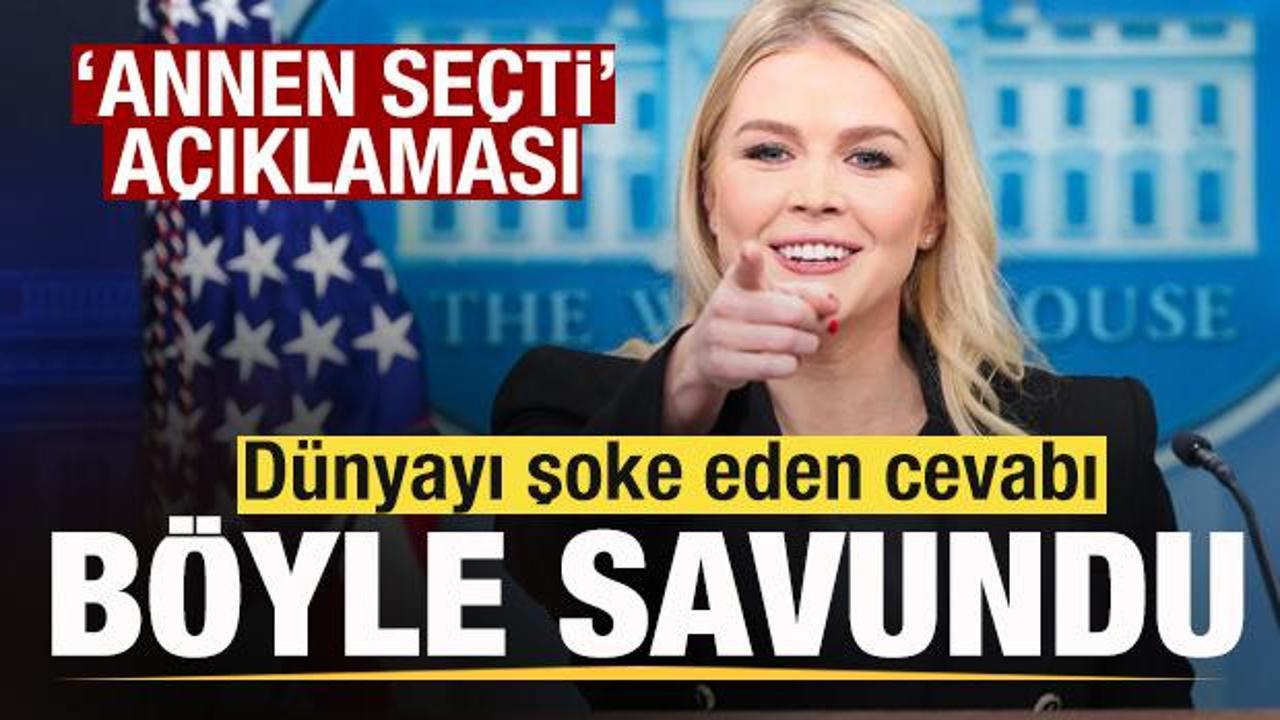Dünyada gündeme oturdu! Beyaz Saray Sözcüsü Karoline Leavitt'ten 'Annen seçti' açıklaması