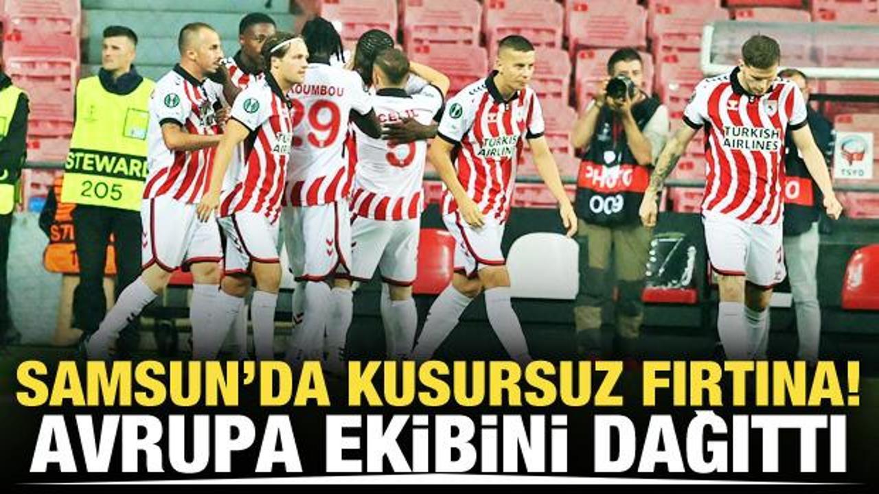 Samsun'da kusursuz fırtına! Avrupa ekibine gol yağdırdı