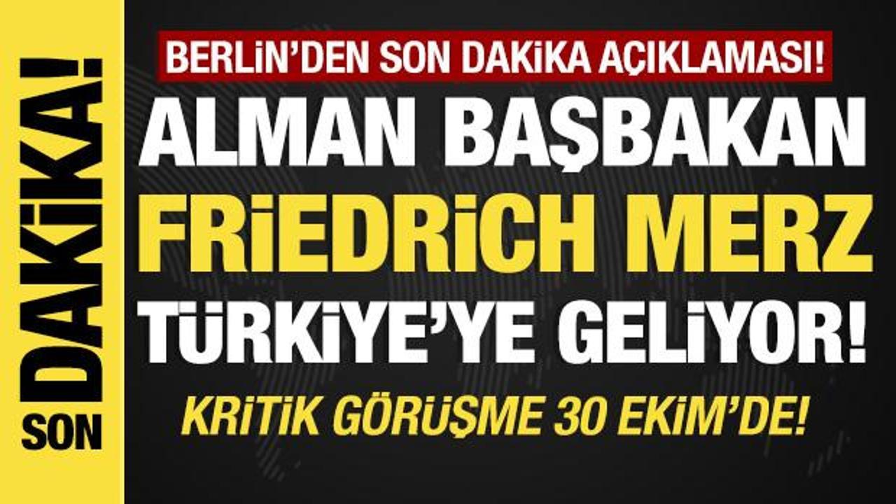 Son dakika… Alman Başbakan Merz Türkiye’ye geliyor! Son dakika… Alman Başbakan Merz Türkiye’ye geliyor!