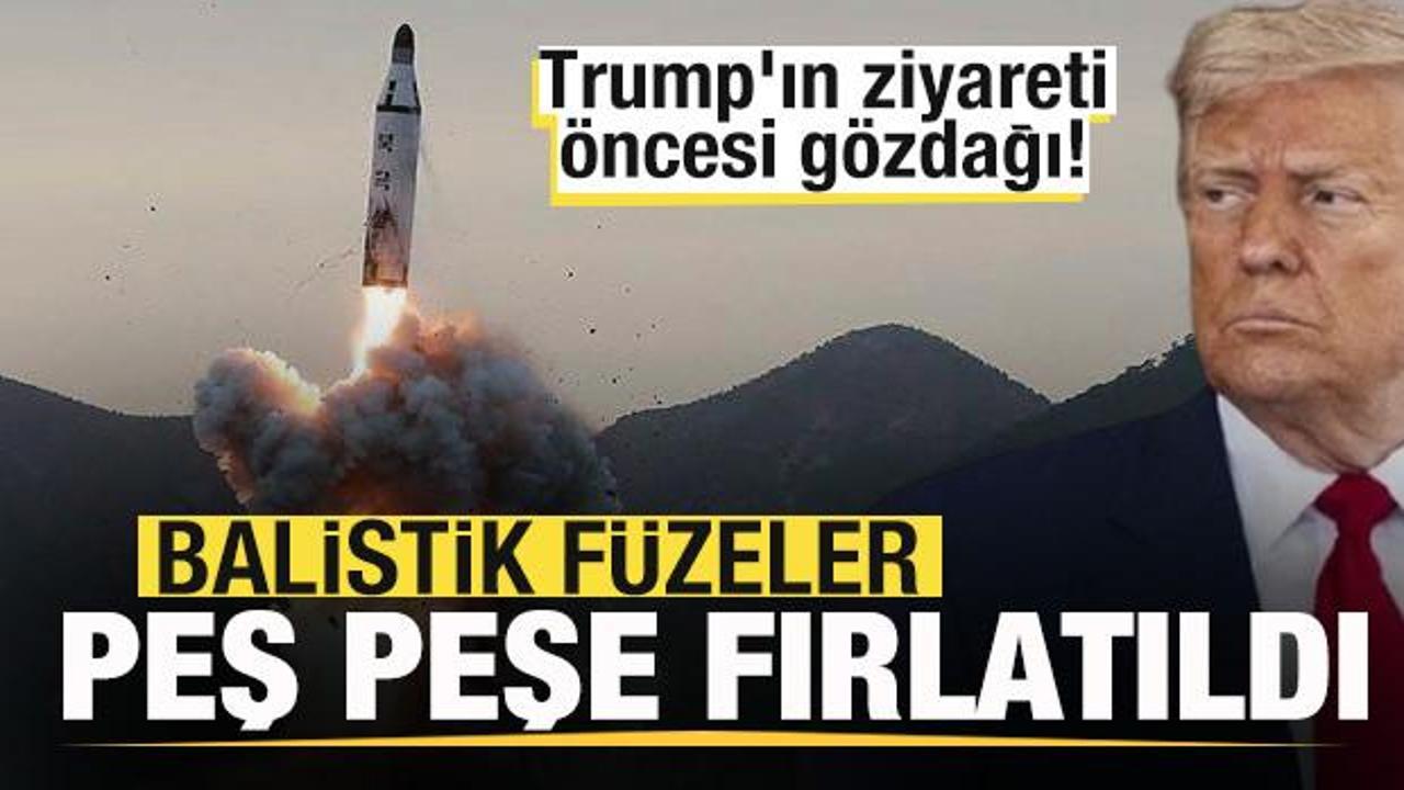 Trump'ın ziyareti öncesi gözdağı! Füzeler peş peşe fırlatıldı! Son dakika açıklaması
