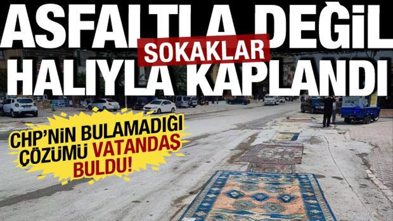 Zarar gören araçlar, çukura düşen insanlar: CHP'li belediyelerde yollara 'halı' çözümü!