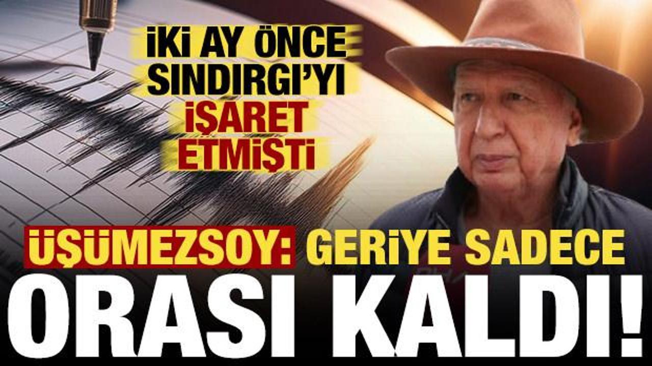 2 ay &ouml;nce Sındırgı'yı işaret etmişti! &Uuml;ş&uuml;mezsoy: Geriye sadece orası kaldı