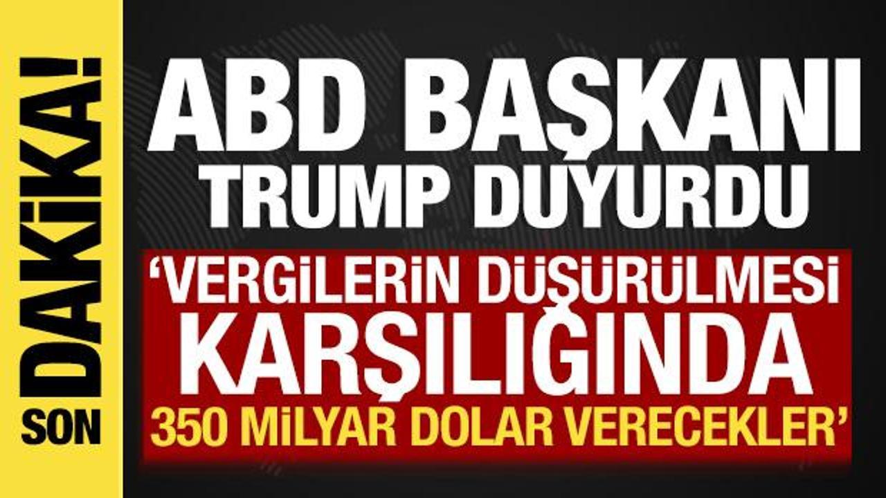 ABD Başkanı Trump: ‘Vergilerin düşürülmesi karşılığında 350 milyar dolar verecekler’