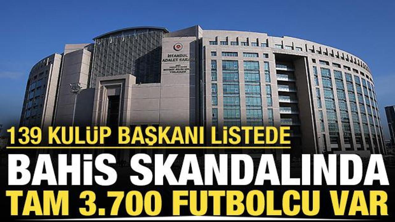 Bahis soruşturmasında 3700 futbolcunun adı var: 139 kul&uuml;p başkanı listede