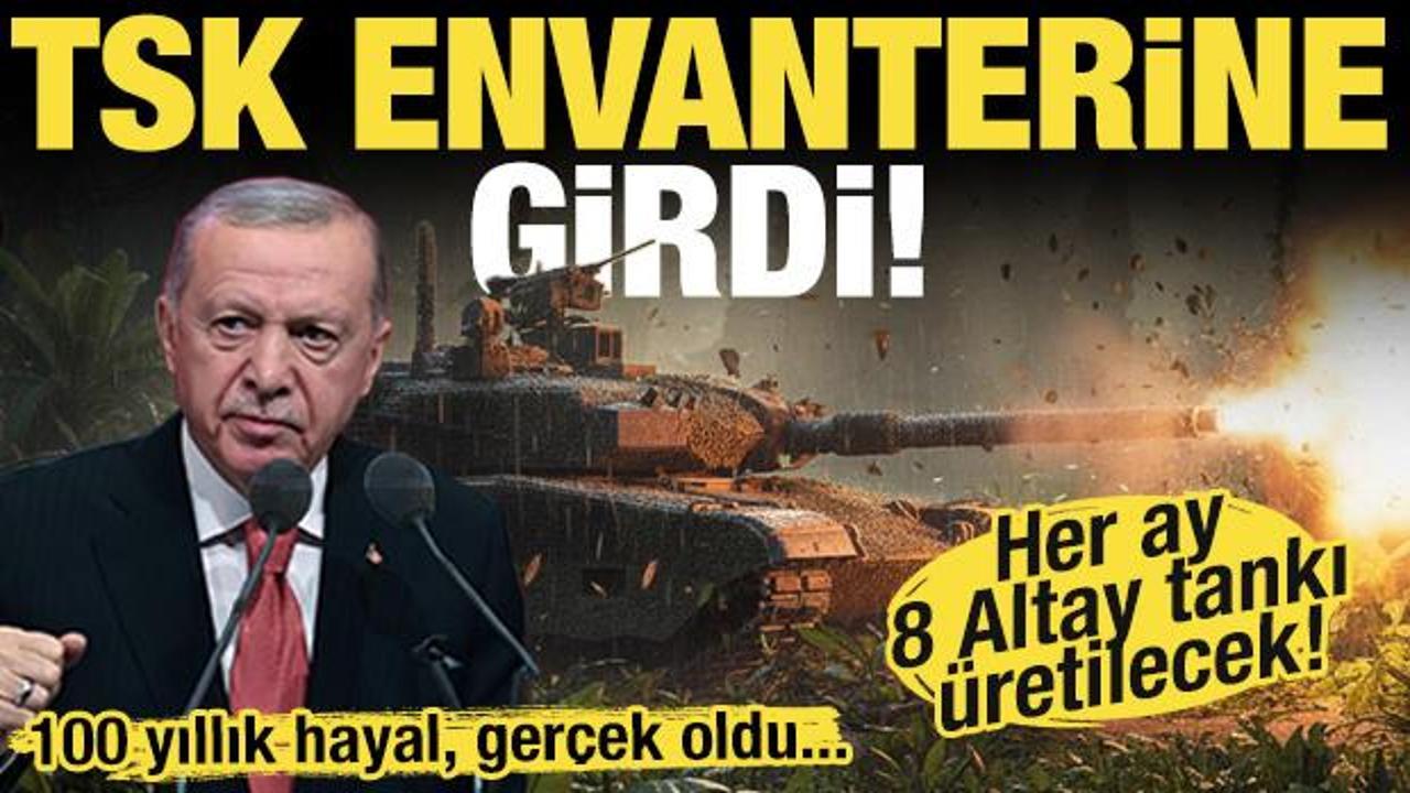 Cumhurbaşkanı Erdoğan, Altay Tankları töreninde konuştu! 'Her ay 8 adet üretilecek'